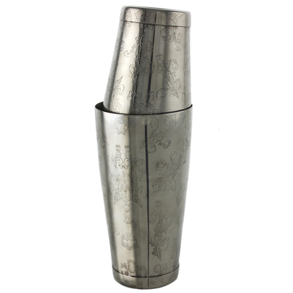 Boston Shaker Set Tin on Tin Engraved Stainless Steel | Barware Australia