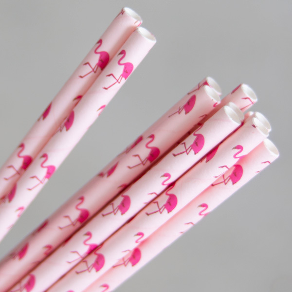 Flamingo Straws - Pk 12 - Perth