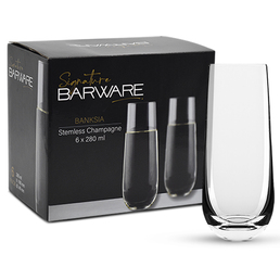 Banksia Stemless Champagne Glass 280ml Pack of 6