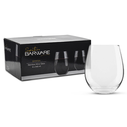 Banksia Stemless Wine Glass 540ml Pack of 6