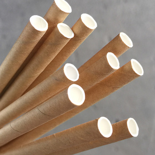 Paper Cocktail Straws - Kraft 250Pk