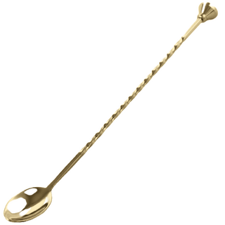 Bar Spoon Twist with Stud Muddler Gold