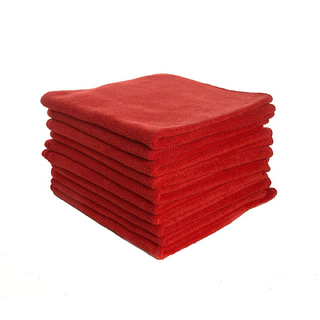 Microfibre Cloths (40x40cm) 10 pack - Red